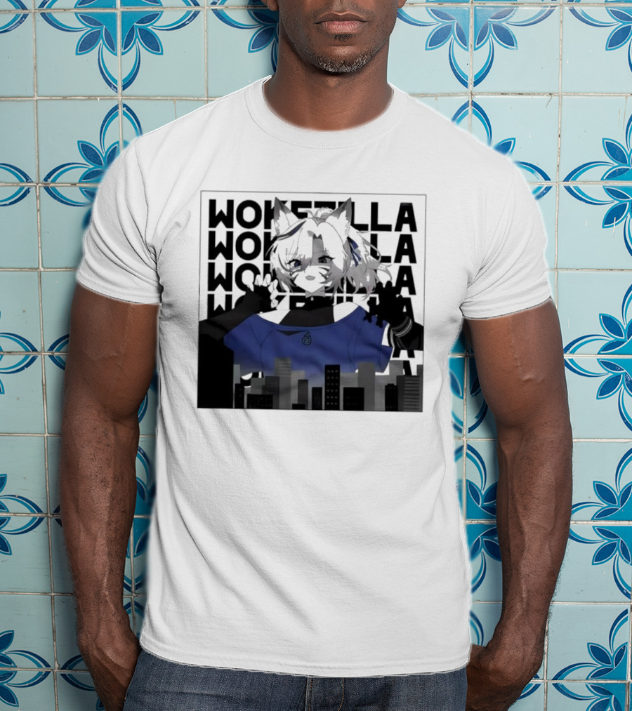 Nyara VTuber Wokezilla Towering City Skyline T-Shirt