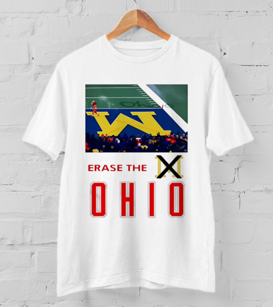 Erase The Ohio Michigan Stadium Rivalry W Logo T-Shirt