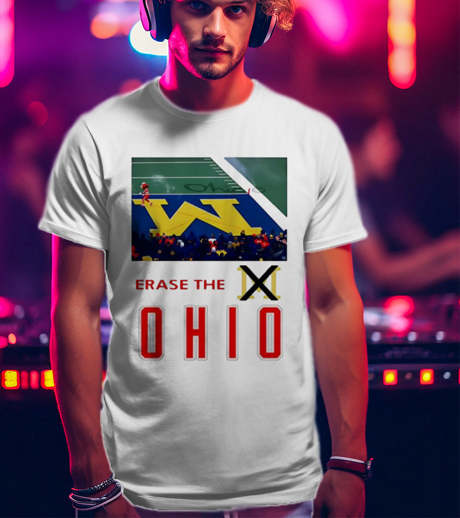 Erase The Ohio Michigan Stadium Rivalry W Logo T-Shirt