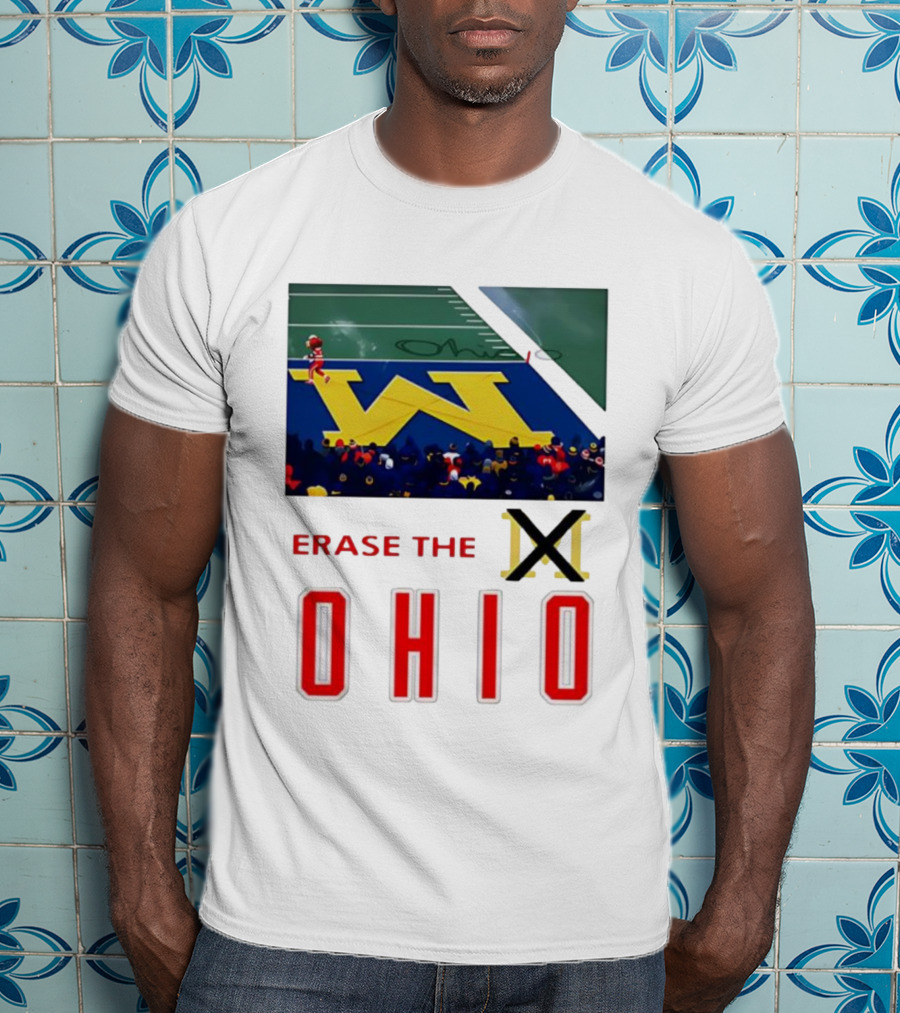 Erase The Ohio Michigan Stadium Rivalry W Logo T-Shirt