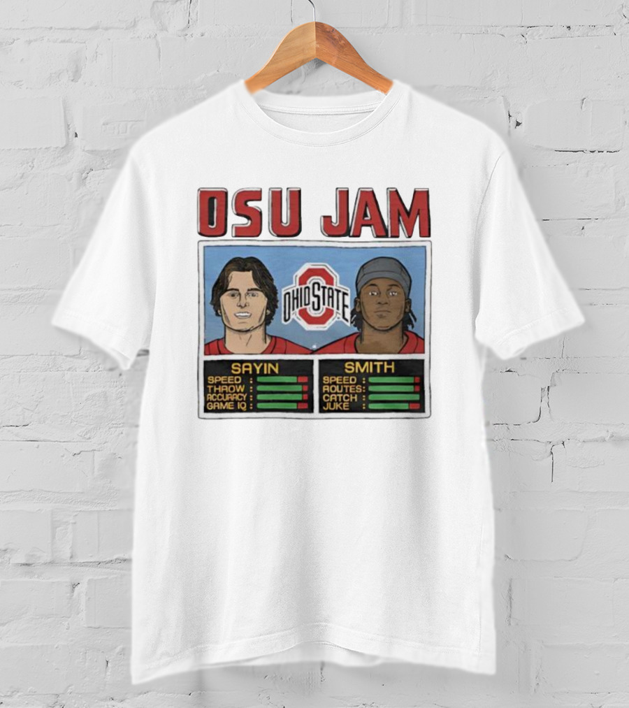 OSU Jam Ohio State Sayin Smith Speed Accuracy Routes T-Shirt