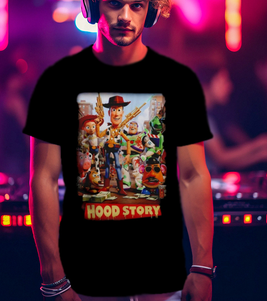 Hood Story Toy Story Parody Woody Buzz Gangsta Style T-Shirt
