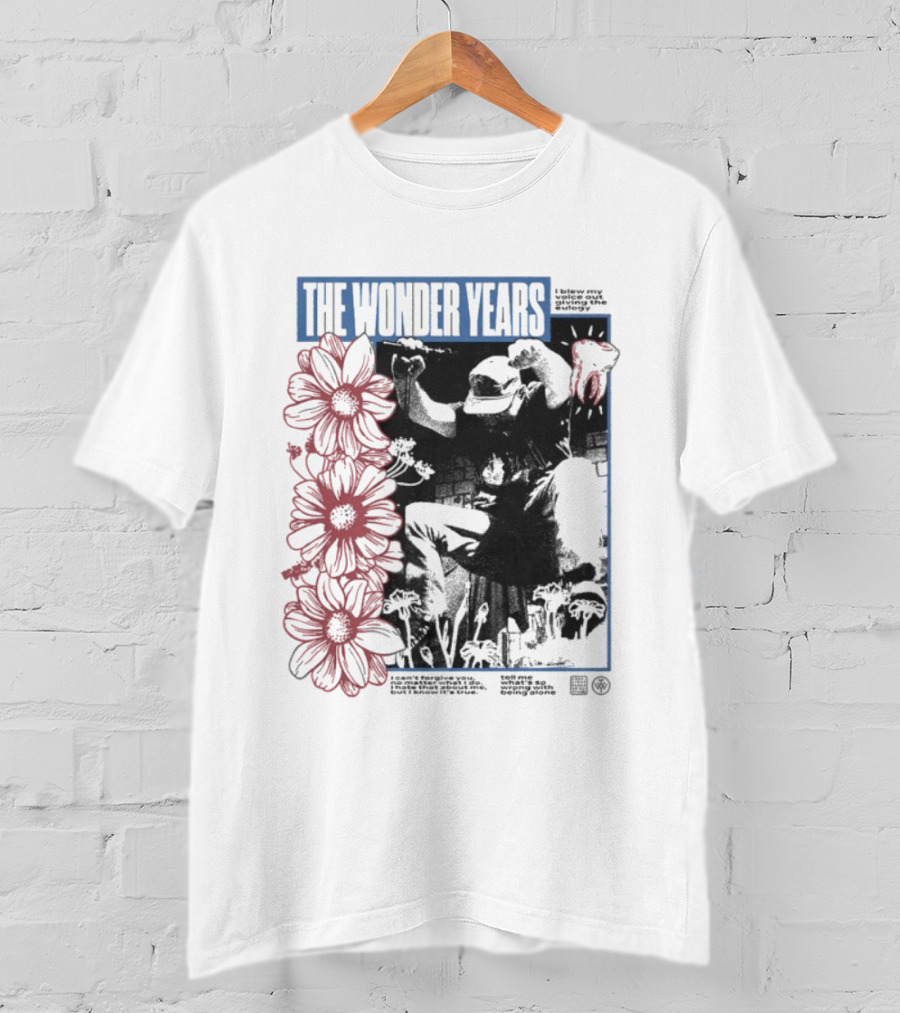 The Wonder Years Being Alone I Blew My Voice Out Giving The Eulogy Floral Graphic T-Shirt