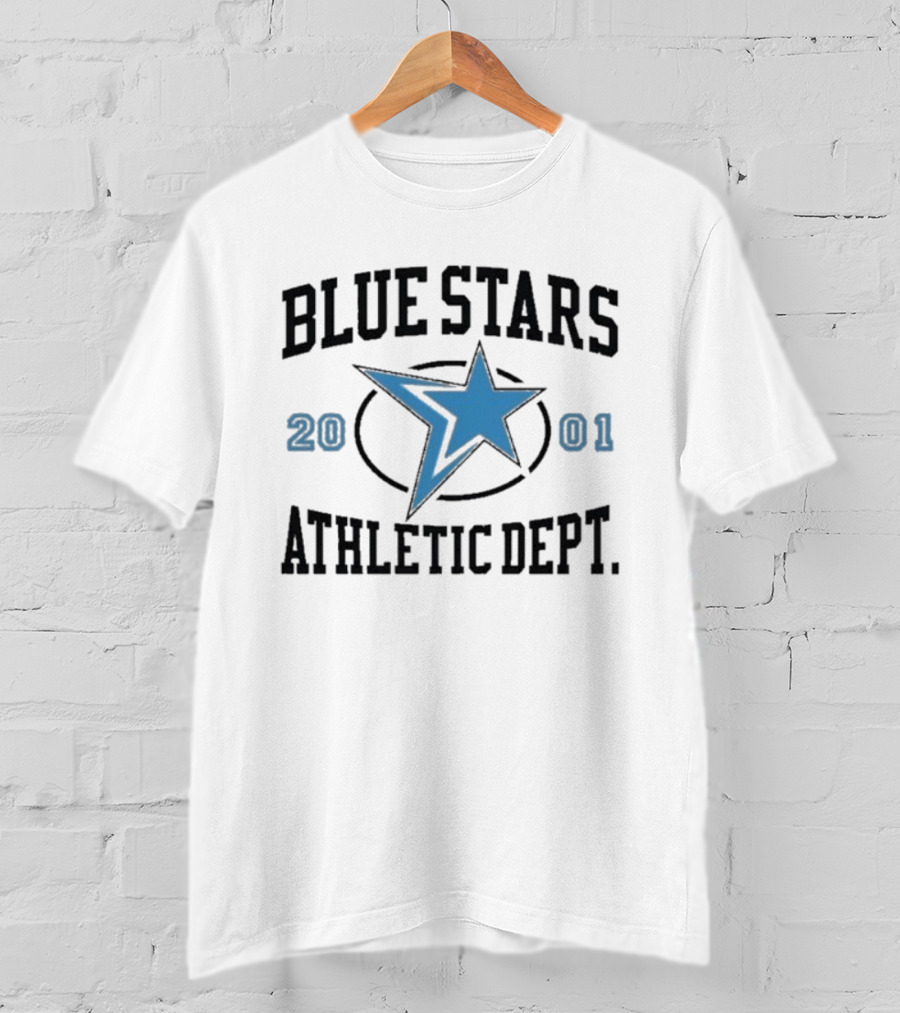 Blue Stars Athletic Dept 2001 Logo Star Graphic T-Shirt