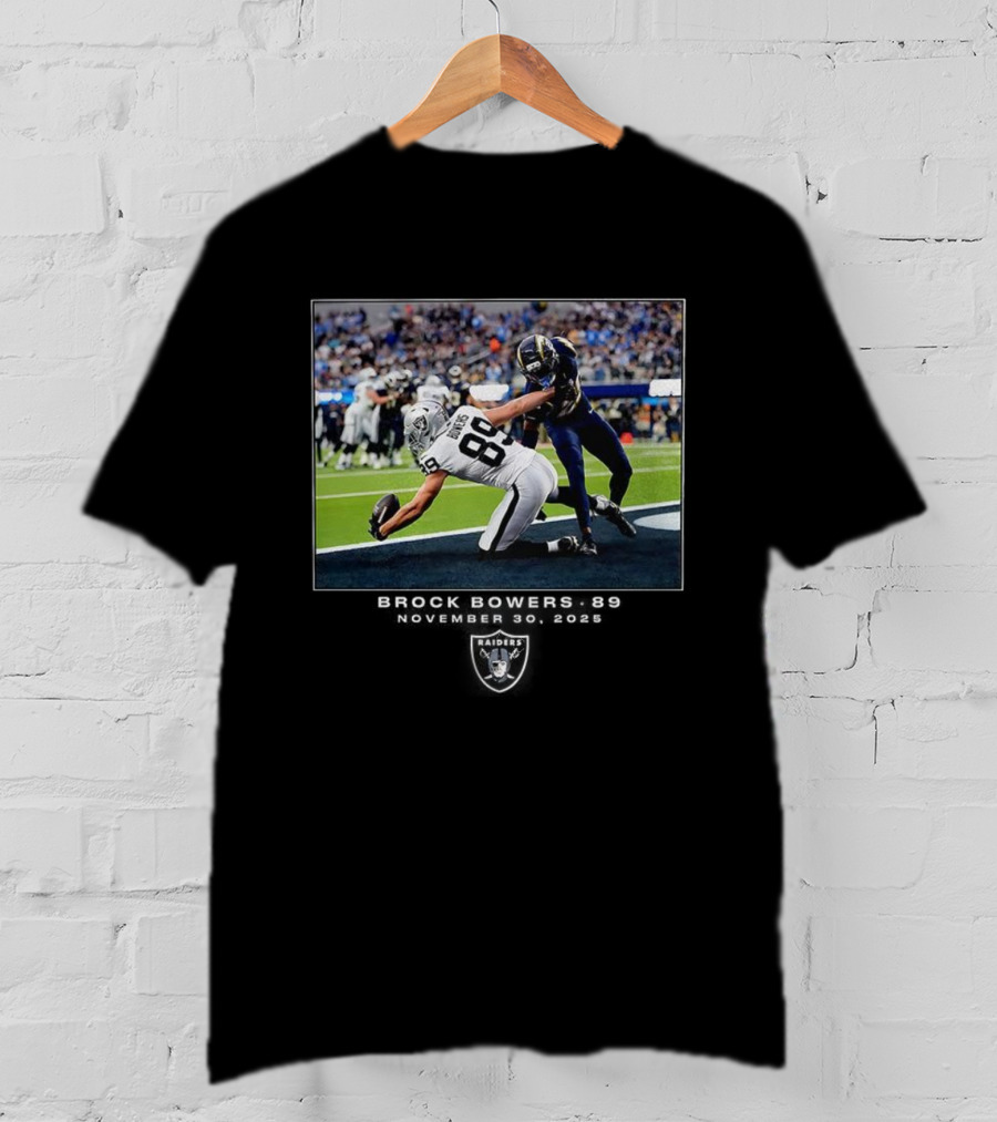 Brock Bowers Number 89 Las Vegas Raiders NFL December Moment T-Shirt
