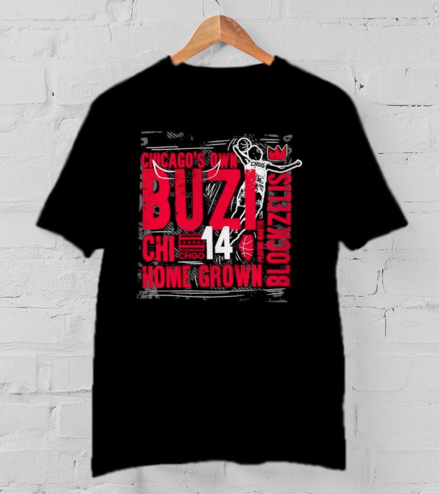 BUZL CHI 14 Blockzilla Homegrown Basketball T-Shirt