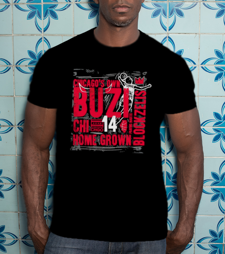 BUZL CHI 14 Blockzilla Homegrown Basketball T-Shirt