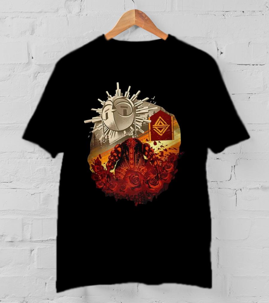 Clair Obscur Expedition 33 Sunburst Symbol Esquie Roses T-Shirt