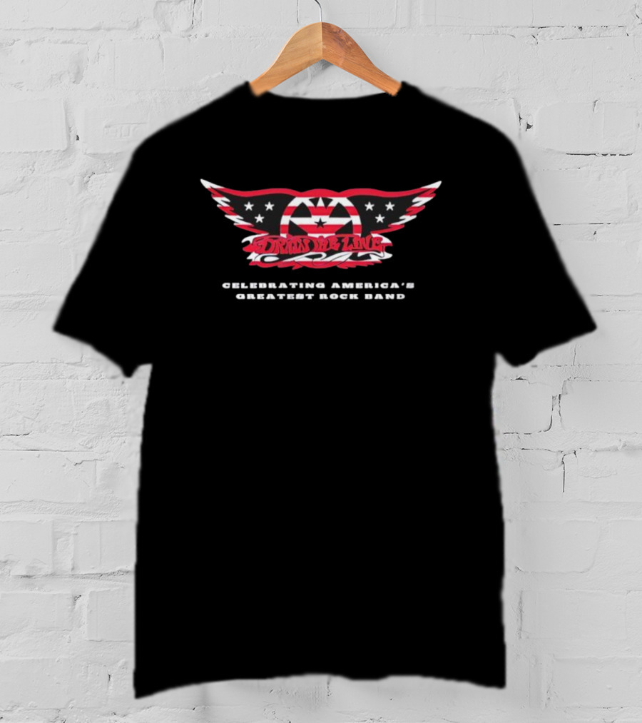 Celebrating America’s Greatest Rock Band Draw The Line Flag T-Shirt