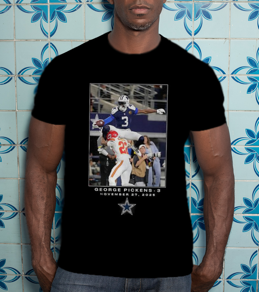 Dallas Cowboys George Pickens Number 3 NFL Week 13 2025 Moment T-Shirt