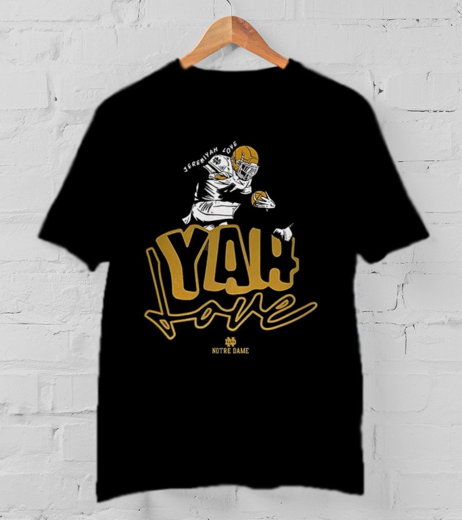 Yah Love Notre Dame Fighting Irish Football T-Shirt