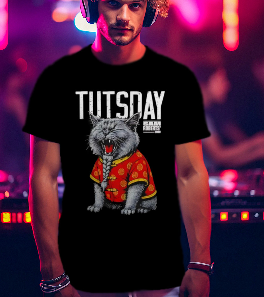 Tutsday Sam Roberts Show Cat Chinese Outfit T-Shirt