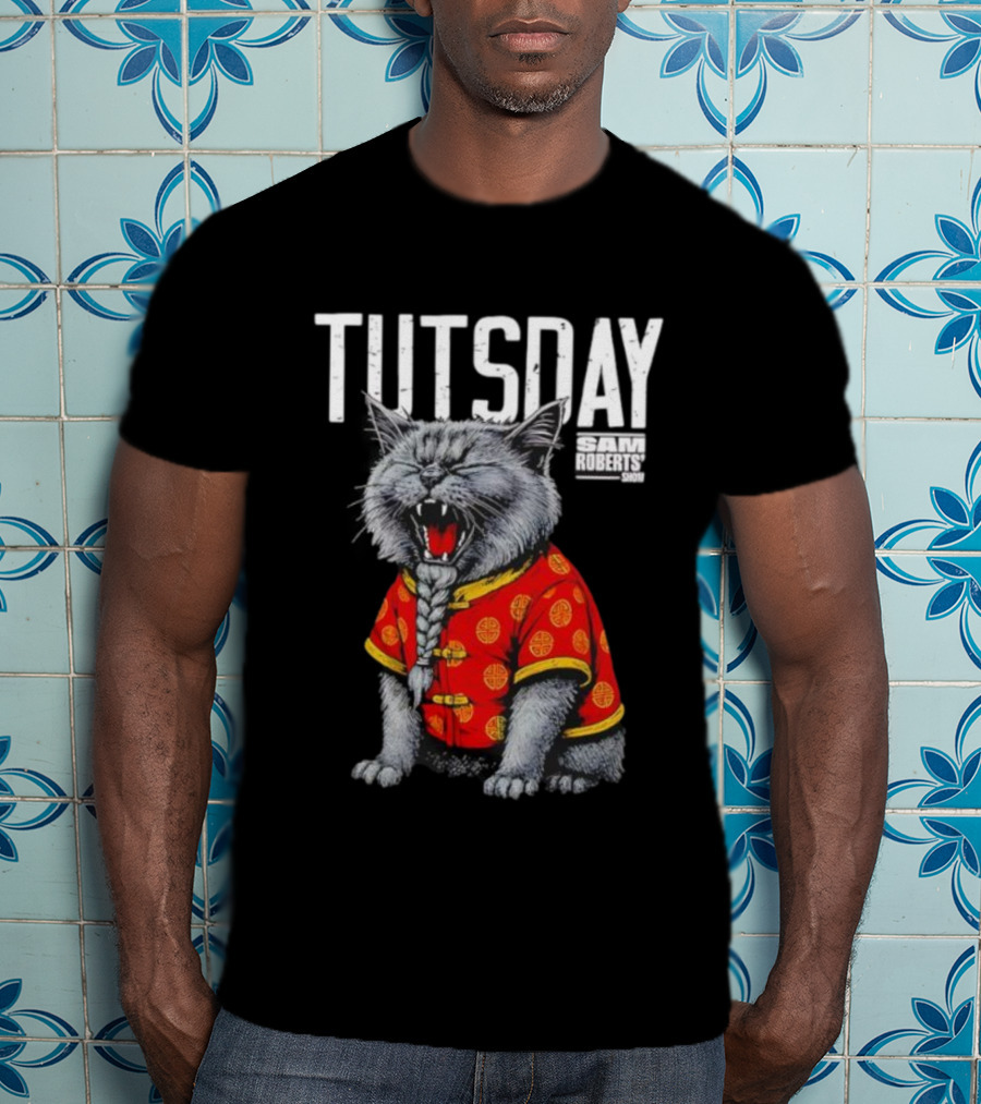 Tutsday Sam Roberts Show Cat Chinese Outfit T-Shirt