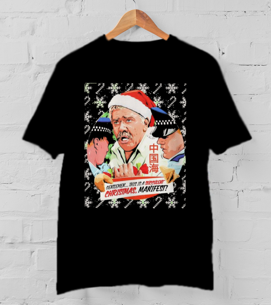 Succulent Chinese Christmas Manifest Gentleman Santa T-Shirt