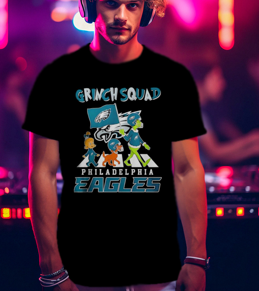 Grinch Squad Philadelphia Eagles Family Walk T-Shirt
