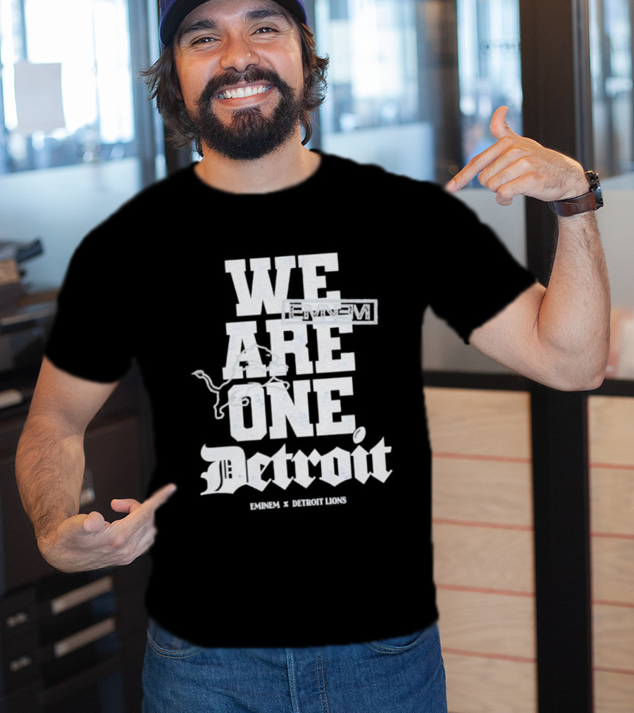 We Are One Detroit Eminem Lions Collaboration T-Shirt