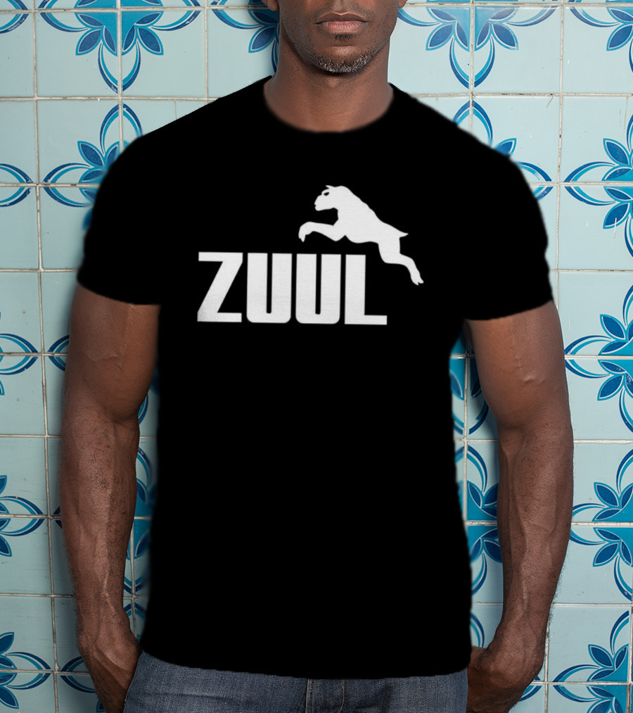 Zuul Ghostbusters Jumping Dog Parody T-Shirt
