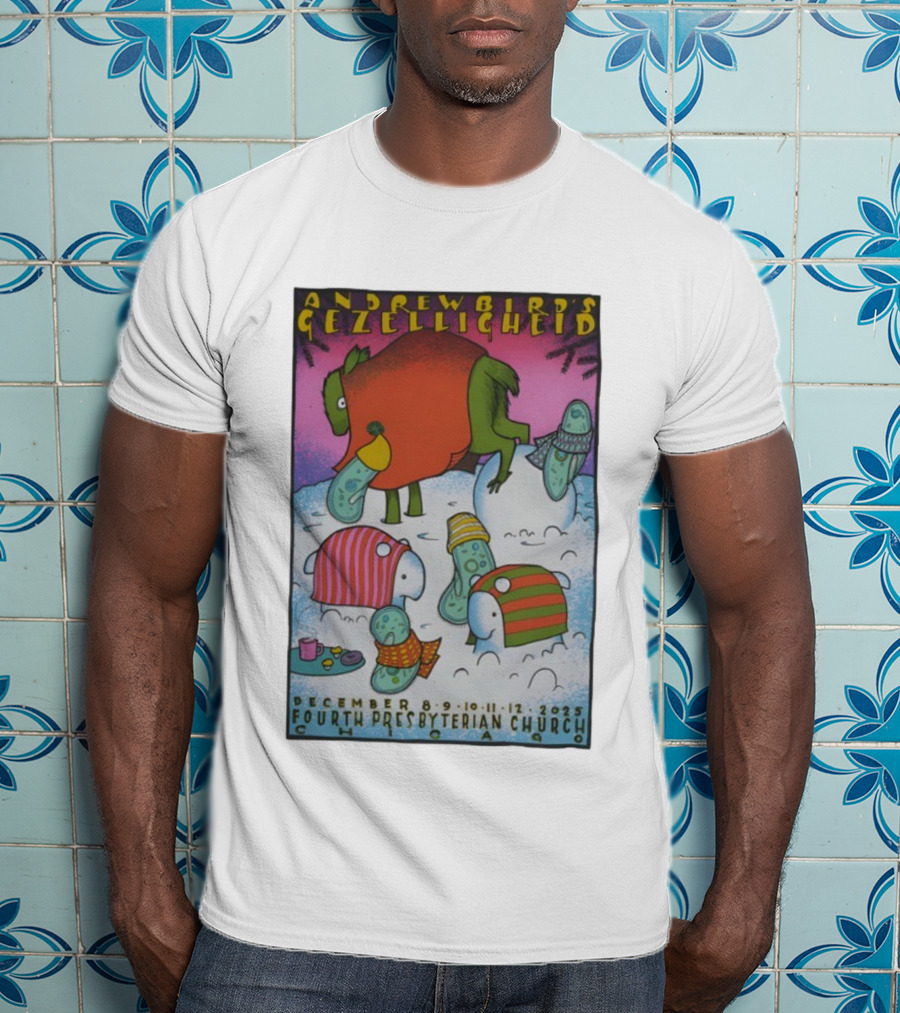 Andrew Bird's Gezelligheid December 8-12 2025 Fourth Presbyterian Church Chicago T-Shirt