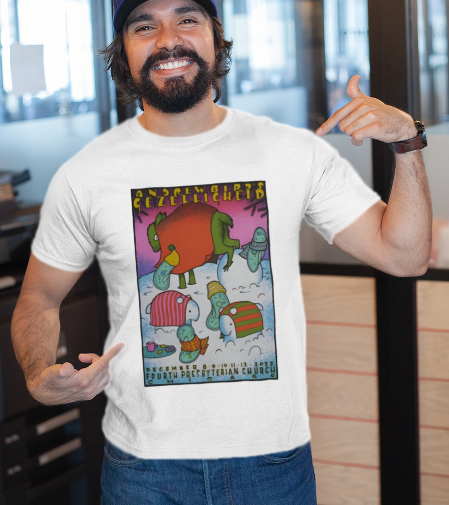 Andrew Bird's Gezelligheid December 8-12 2025 Fourth Presbyterian Church Chicago T-Shirt