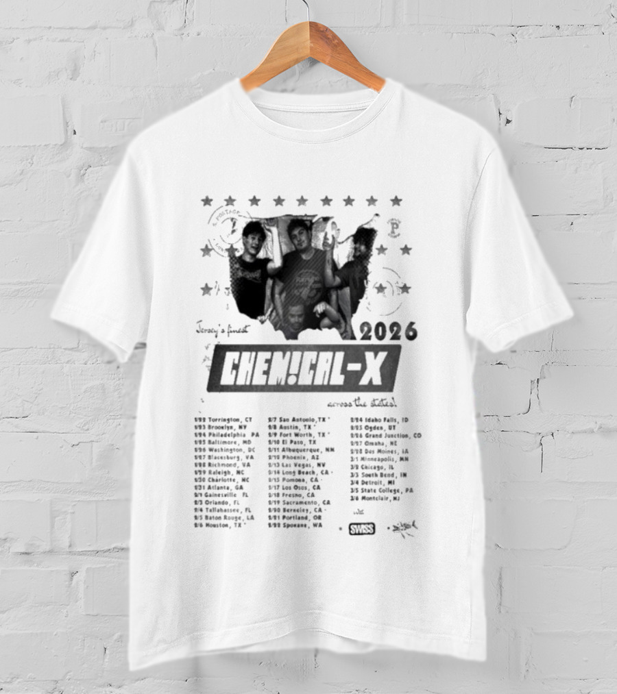 Chemical-X 2026 Across The States Tour Dates And Locations T-Shirt
