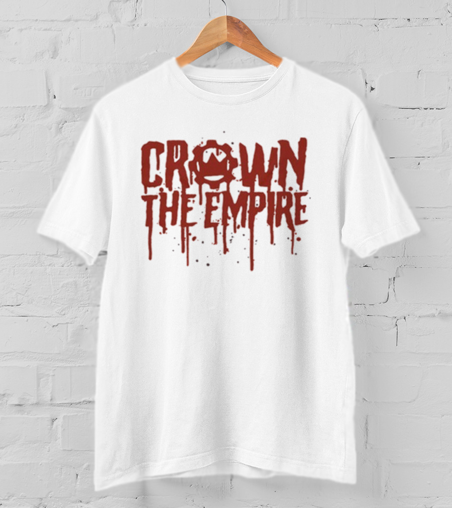 Crown The Empire Dripping Red Text Band Merch T-Shirt