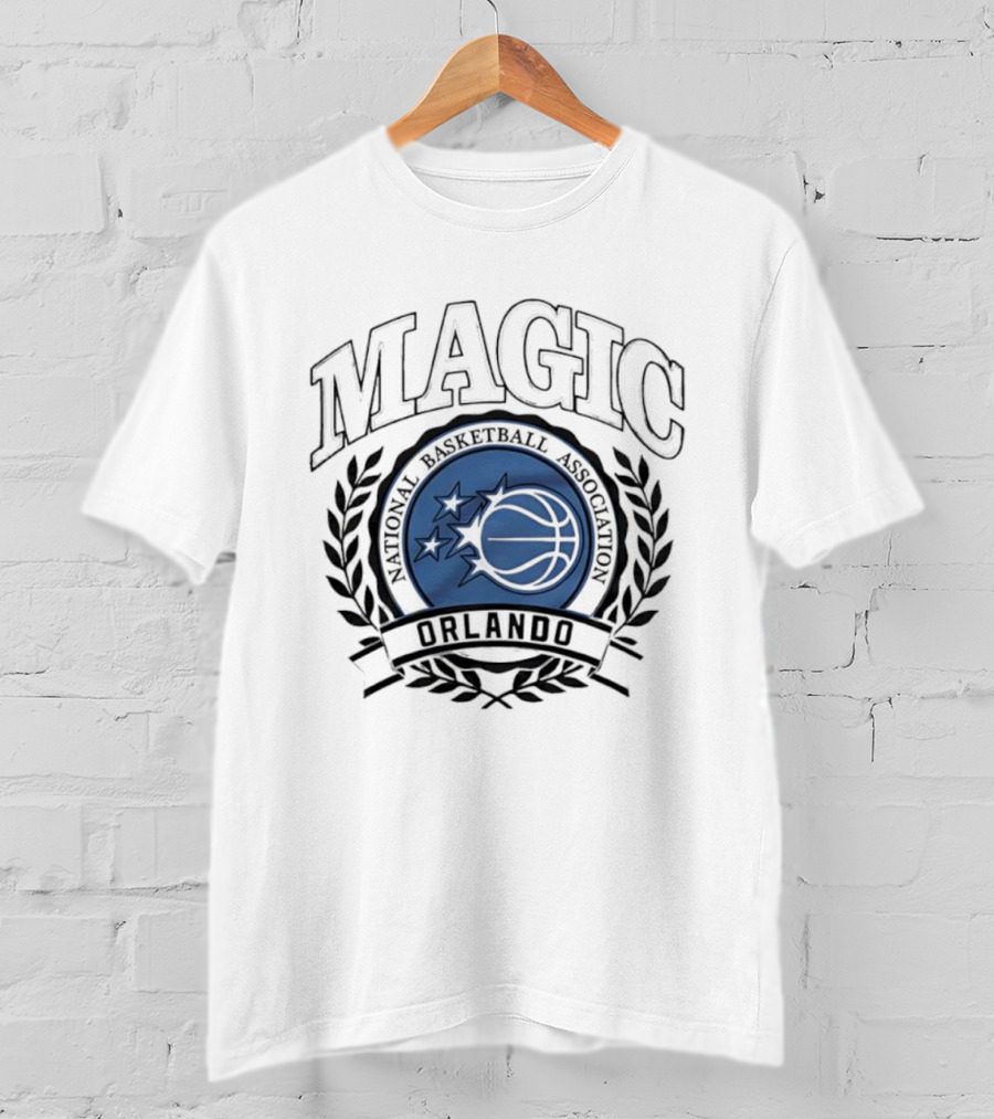 Magic Basketball Orlando Crest Stars Emblem T-Shirt