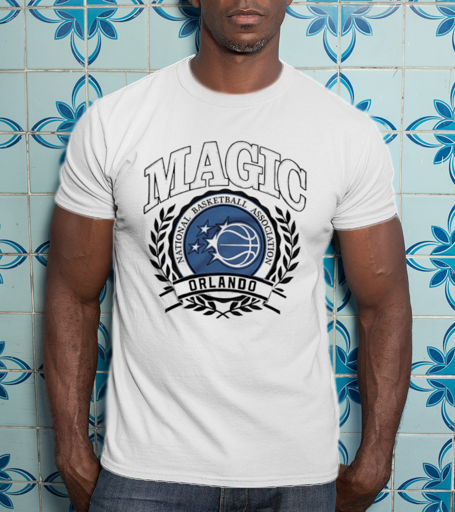 Magic Basketball Orlando Crest Stars Emblem T-Shirt