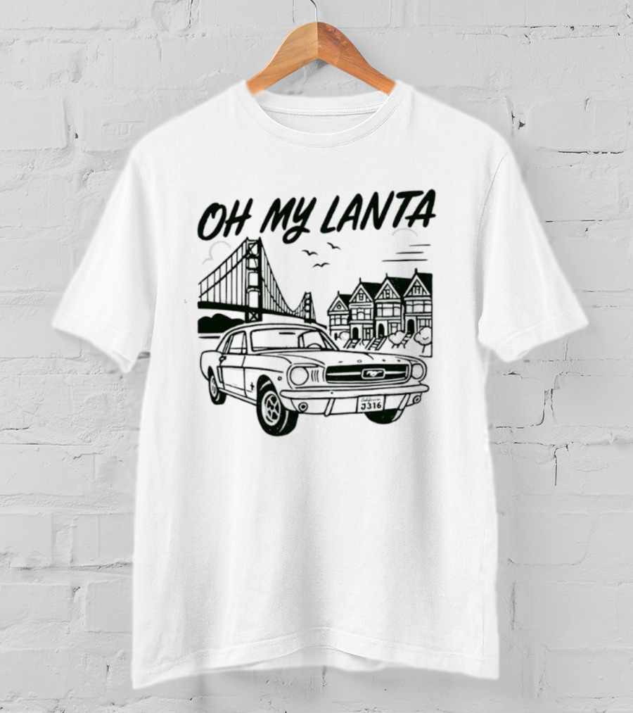 Oh My Lanta San Francisco Classic Car Skyline T-Shirt