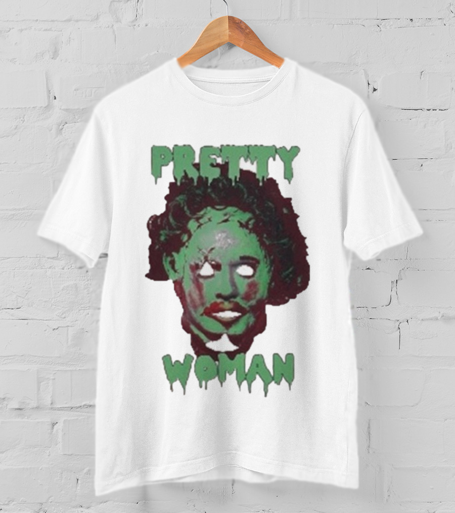 Pretty Woman Texas Chainsaw Massacre Horror Mask T-Shirt