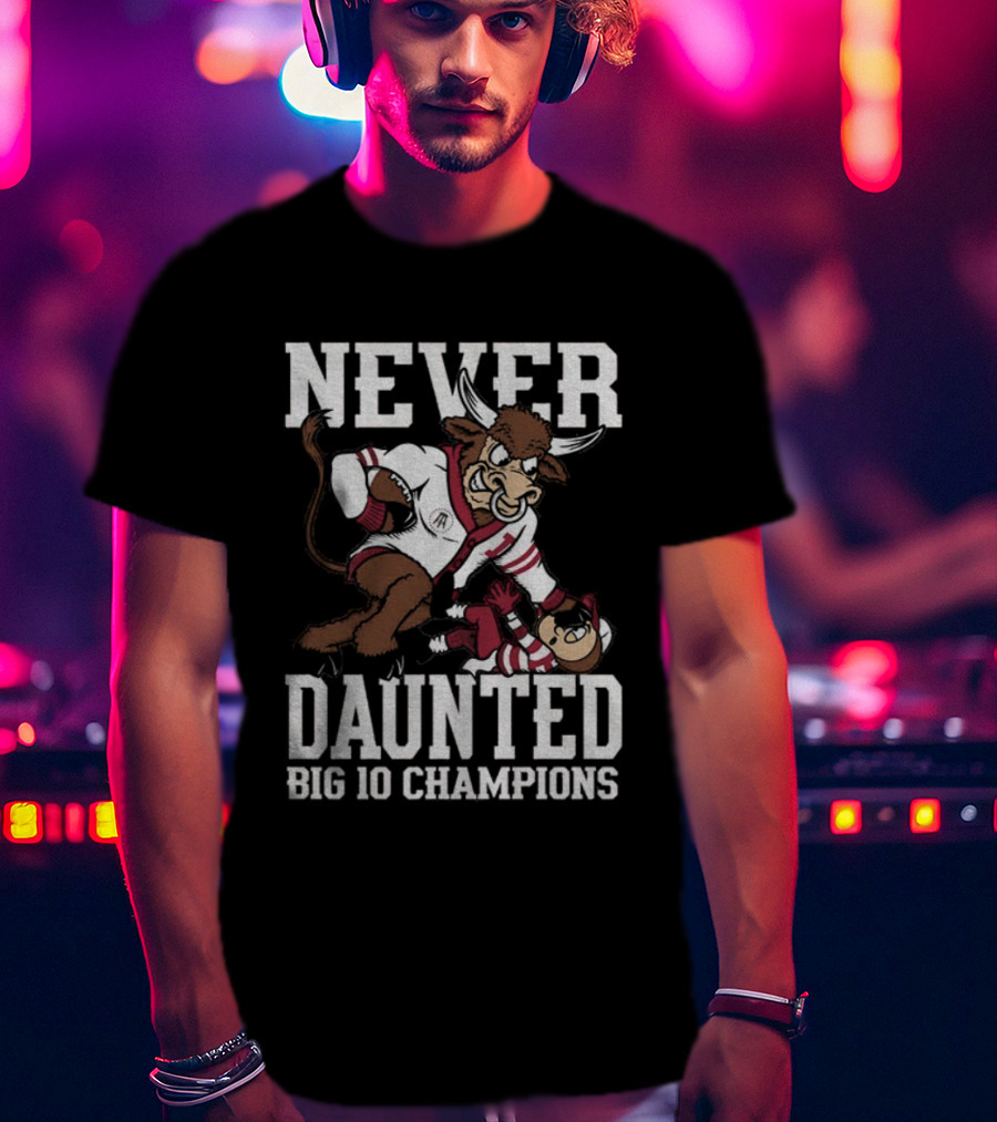 Never Daunted Indiana Hoosiers Big 10 Champions Victory Over Ohio State T-Shirt