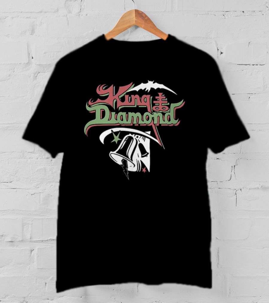 King Diamond No Presents For Christmas Flying Bat Vintage Retro Style T-Shirt
