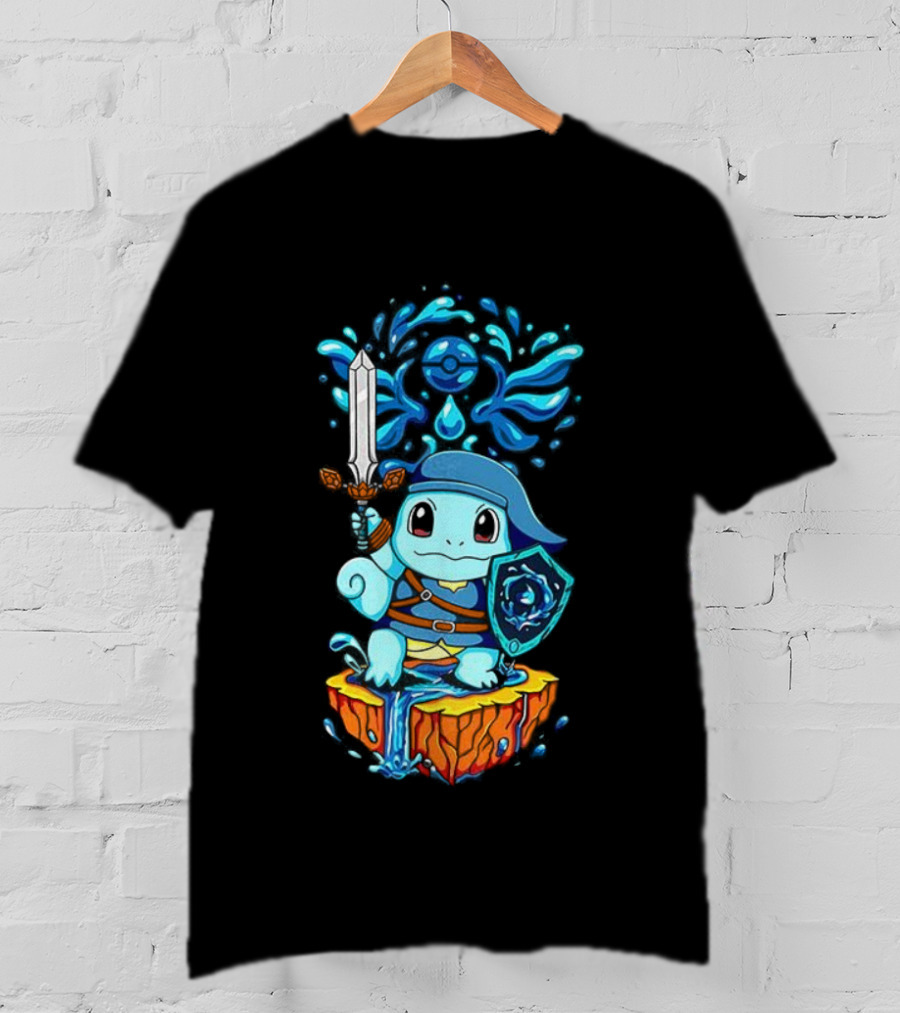 Legend Of Water Squirtle Pokémon Meets The Legend Of Zelda Fusion T-Shirt