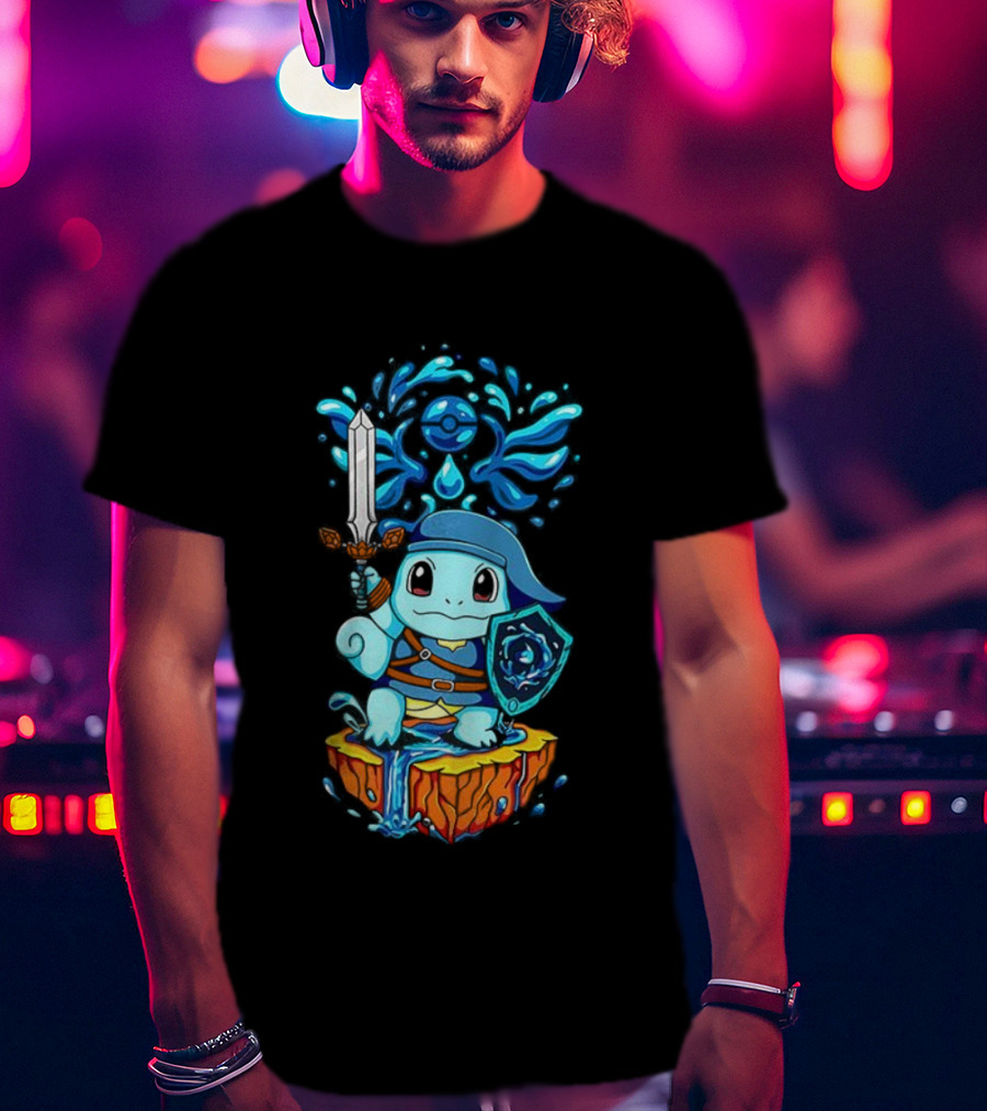 Legend Of Water Squirtle Pokémon Meets The Legend Of Zelda Fusion T-Shirt