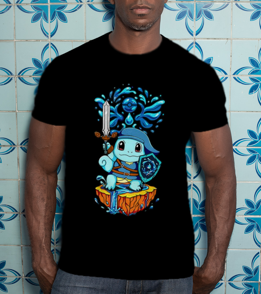 Legend Of Water Squirtle Pokémon Meets The Legend Of Zelda Fusion T-Shirt