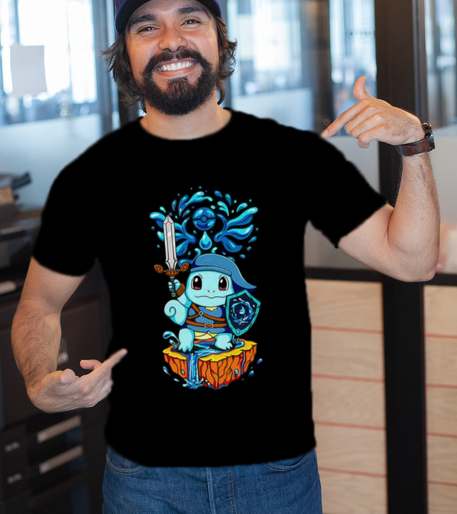 Legend Of Water Squirtle Pokémon Meets The Legend Of Zelda Fusion T-Shirt