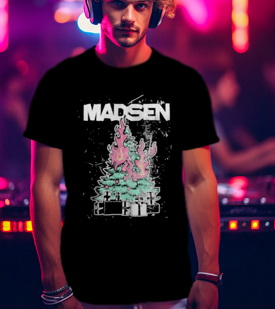 Madsen Flaming Christmas Tree XMAS T-Shirt