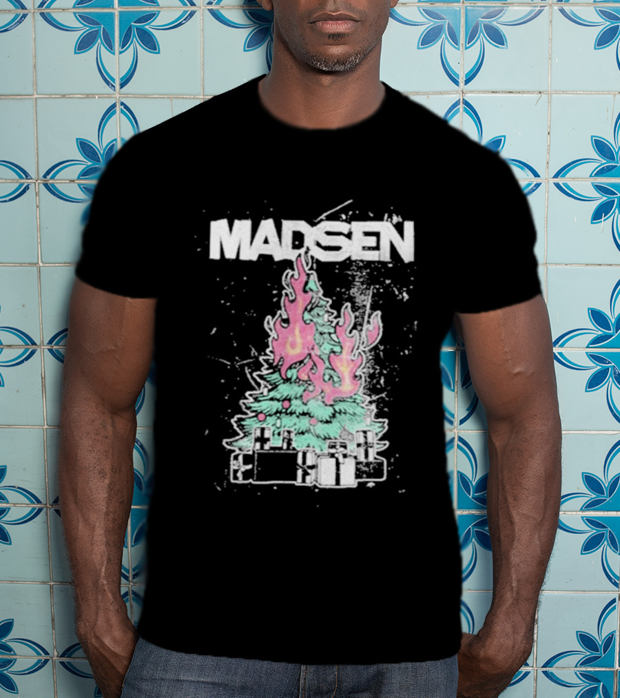 Madsen Flaming Christmas Tree XMAS T-Shirt