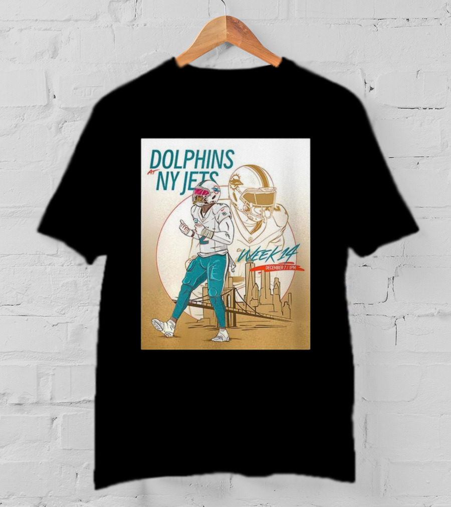 Dolphins At NY Jets Week 14 December 7 1PM Football Matchup T-Shirt