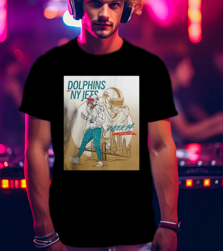 Dolphins At NY Jets Week 14 December 7 1PM Football Matchup T-Shirt