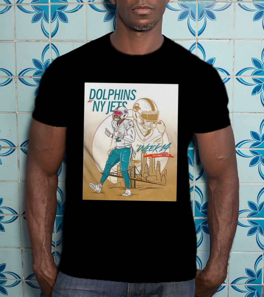 Dolphins At NY Jets Week 14 December 7 1PM Football Matchup T-Shirt