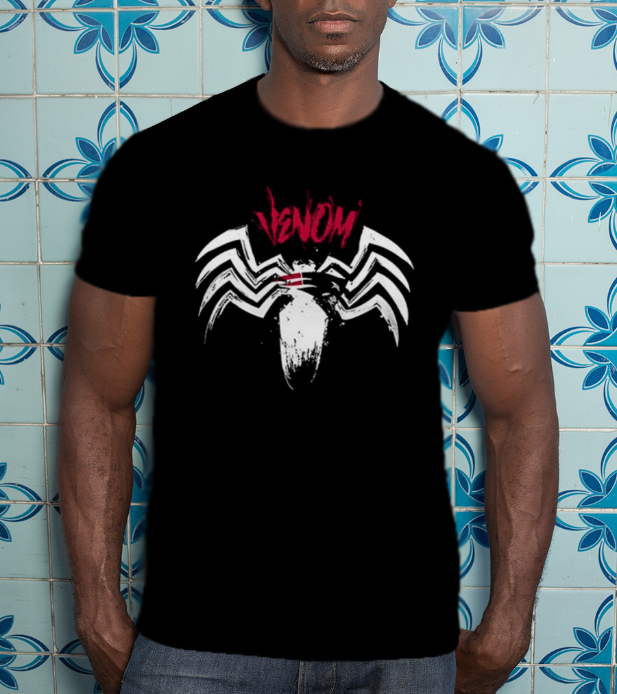 New England Patriots Venom Collaboration Marvel Crossover Sports Fan Apparel T-Shirt
