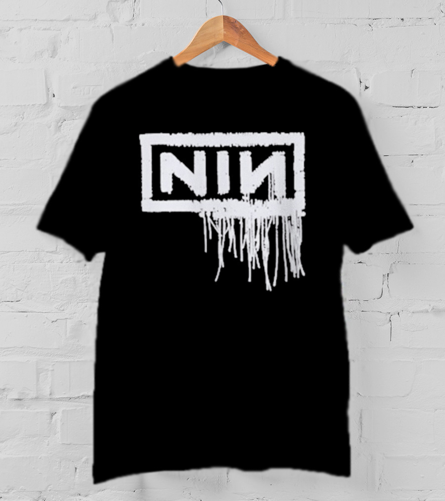 Nine Inch Nails NIN With Teeth Dripping Logo 20th Anniversary T-Shirt