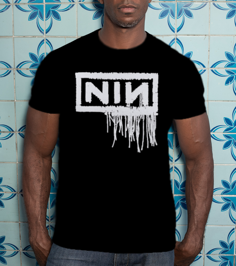 Nine Inch Nails NIN With Teeth Dripping Logo 20th Anniversary T-Shirt