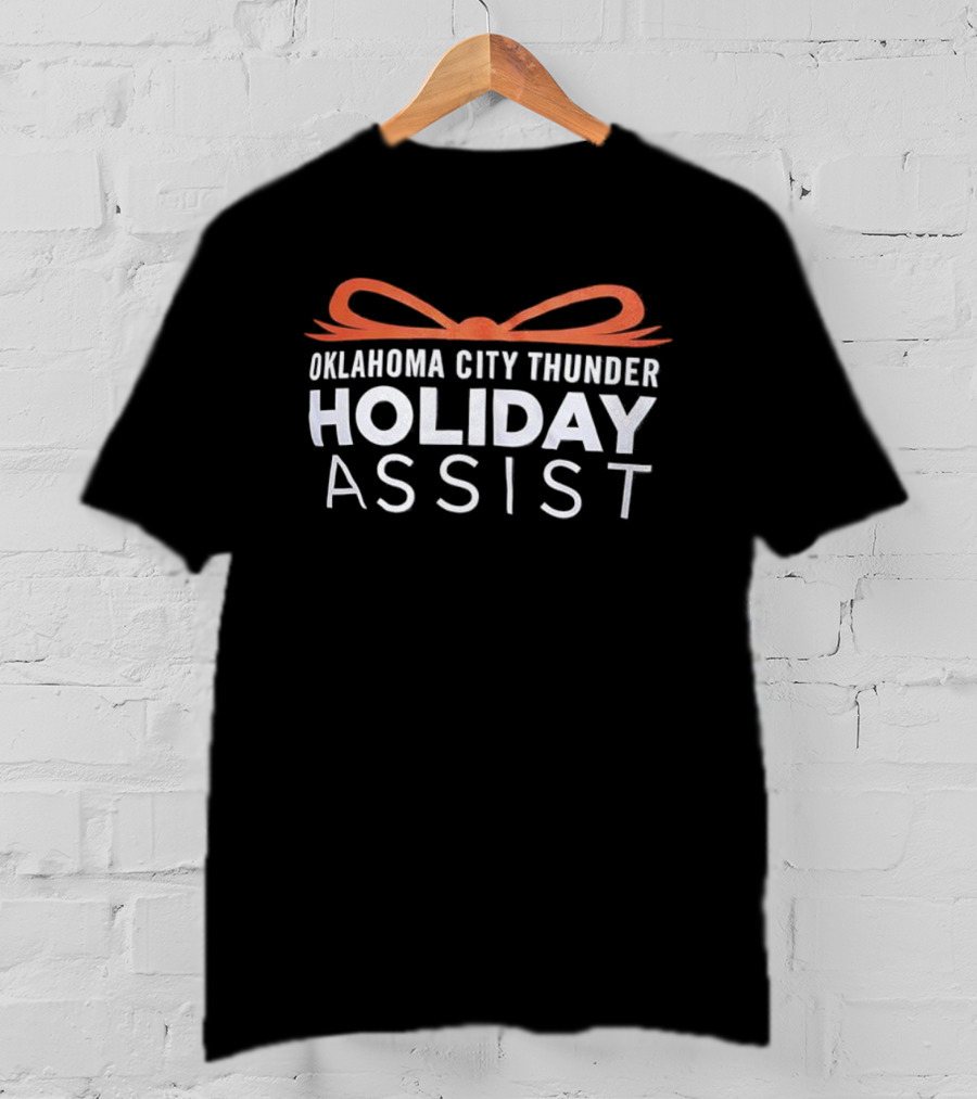 Oklahoma City Thunder Holiday Assist Bow Logo T-Shirt