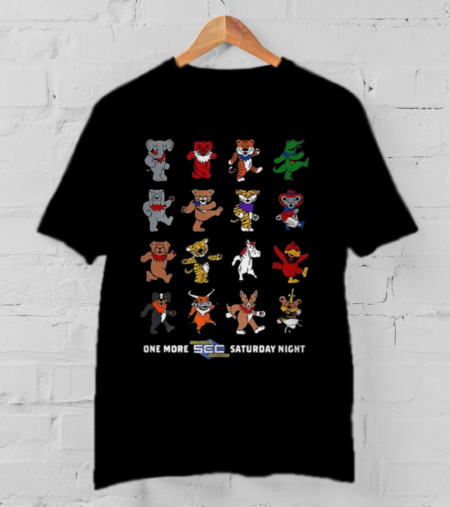 SEC Saturday Night Football Mascots One More Sec T-Shirt