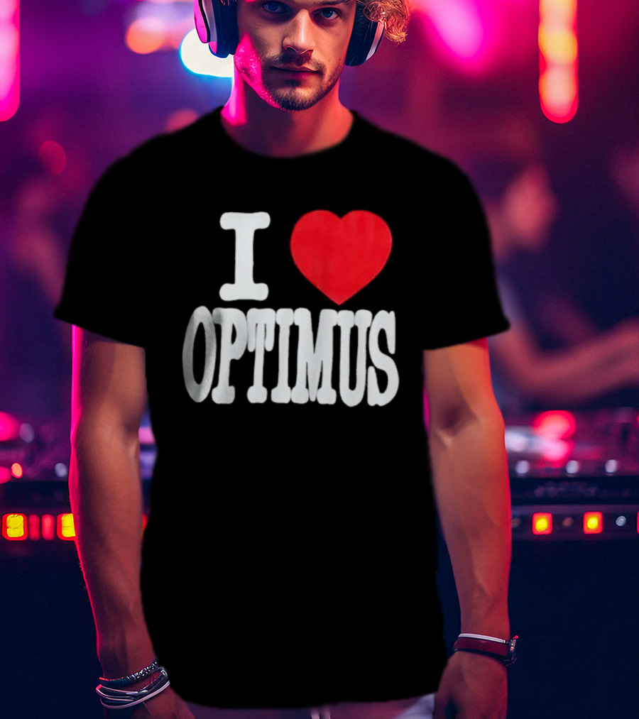 I Heart Optimus Bold Statement T-Shirt