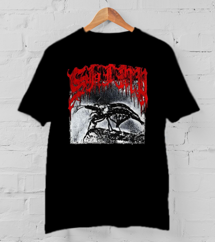 Death Metal Shrimp Lover Retro Horror Style T-Shirt
