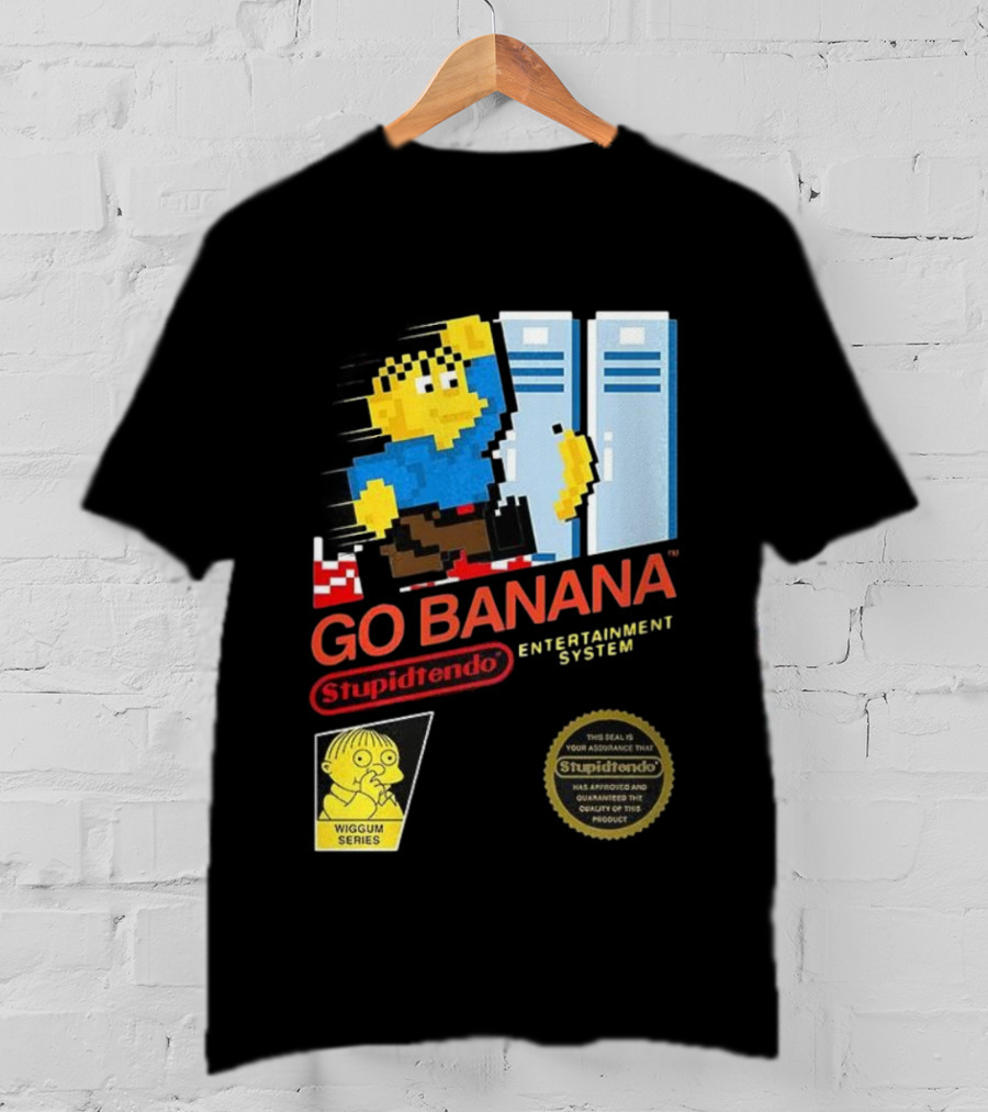 Go Banana Stupidtendo Entertainment System 8-Bit Wiggum Series T-Shirt