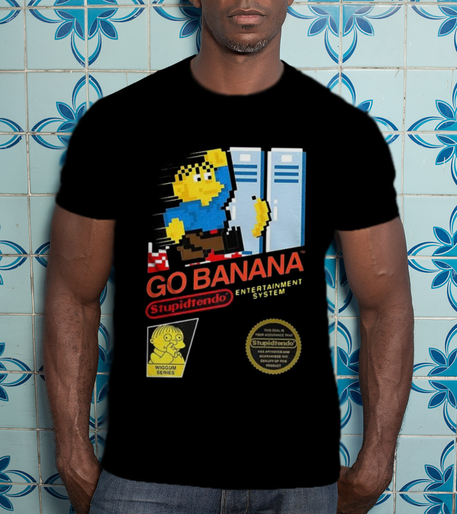 Go Banana Stupidtendo Entertainment System 8-Bit Wiggum Series T-Shirt
