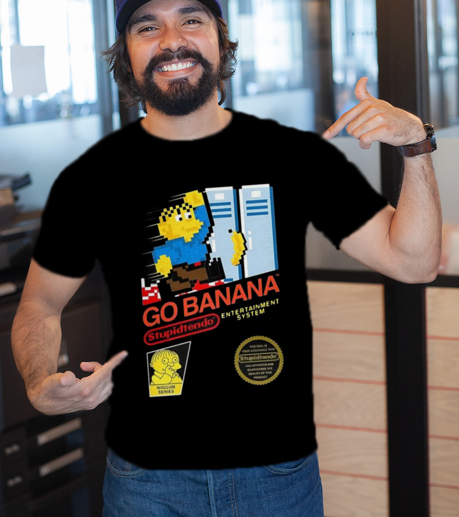 Go Banana Stupidtendo Entertainment System 8-Bit Wiggum Series T-Shirt